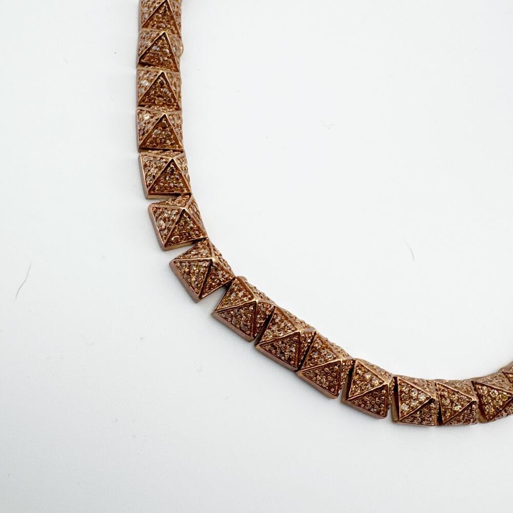 Eddie Borgo Cone Stud Necklace Women's New With Tags‎ Rose Gold 16in - Picture 5 of 11